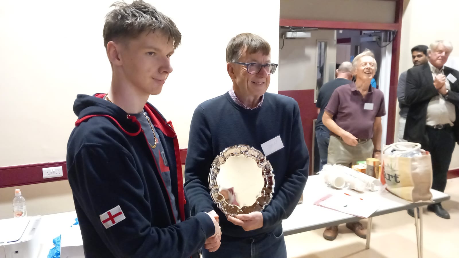 Frederick Fairhurst receives trophy